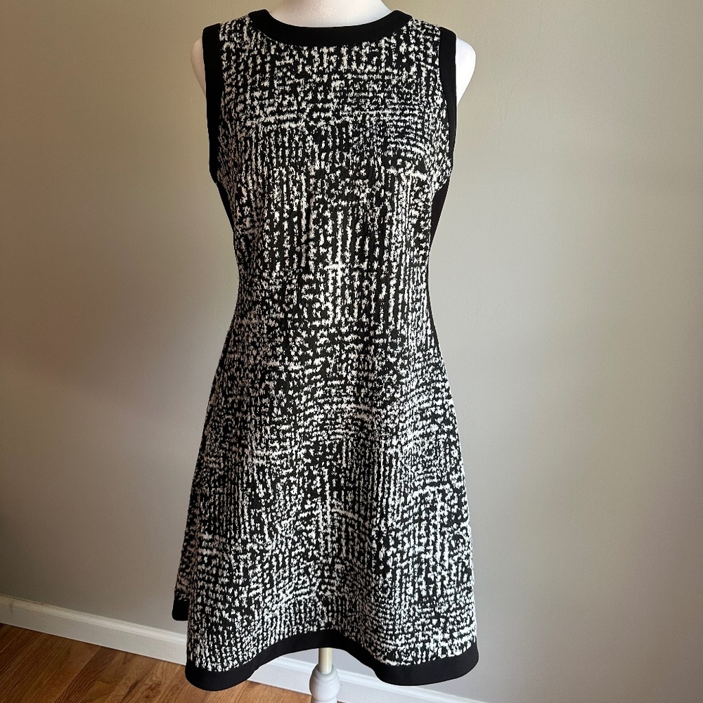 DKNY Colorblocked Fit & Flare Dress